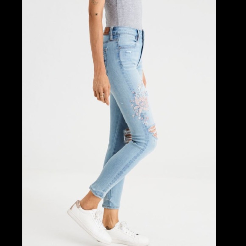 AEO High Waisted Jeggings Crop NWT - Picture 2 of 6